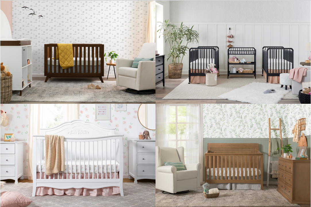 Image of Style Guide featuring DaVinci's Otto, Anders, Fiona, Jenny Lind, and Kalani Cribs, Dressers, Changing Tables, and Bookcases