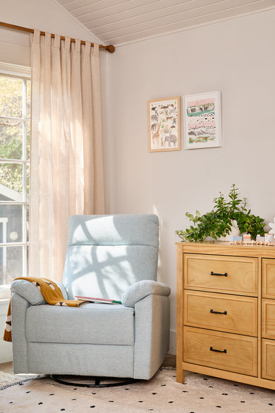 Image of Suzy Electronic Recliner and Swivel Glider | USB Charging Port, 
Charlie 6-Drawer Double Dresser
