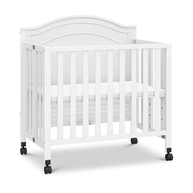 M12898W,DaVinci,Charlie Folding Portable 3-in-1 Mini Crib in White
