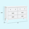 M24726W,DaVinci,Beau 6-Drawer Dresser in White