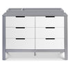 F11926GW,Carter's,Colby 6-Drawer Double Dresser in Grey and White