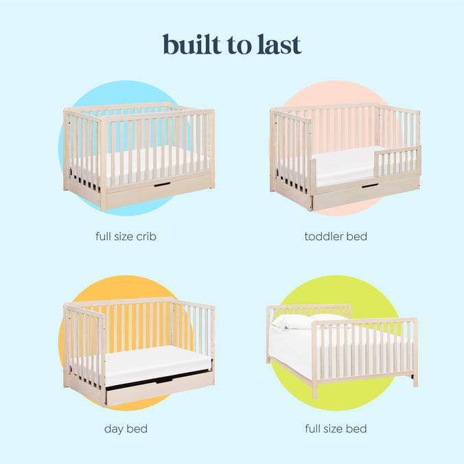 F11951NX,Carter's,Colby 4-in-1 Convertible Crib w/ Trundle Drawer in Washed Natural