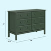 M5966FRGR,DaVinci,Jayden 6-Drawer Double Wide Dresser in Forest Green
