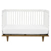 W4901WL,DaVinci,Marley 3-In-1 Convertible Crib in White Finish and Walnut Legs