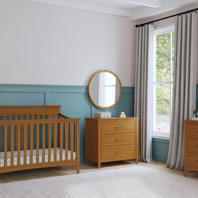 M9301CT,DaVinci,Grove 4-in-1 Convertible Crib In Chestnut Finish