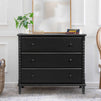 M7323E,DaVinci,Jenny Lind Spindle 3-Drawer Dresser in Ebony Black