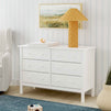 M5966W,DaVinci,Jayden 6-Drawer Double Wide Dresser in White Finish