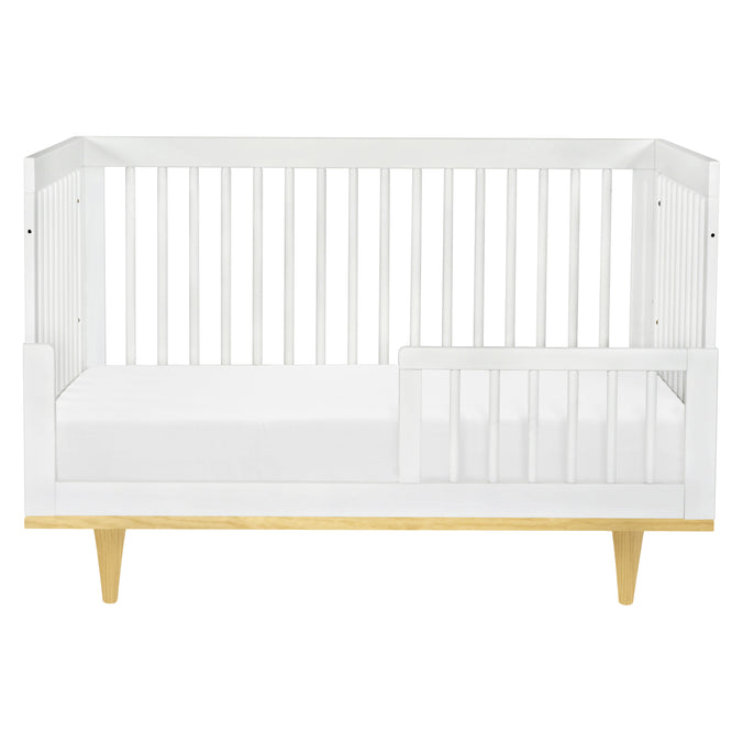 W4901WN,DaVinci,Marley 3-In-1 Convertible Crib in White Finish and Natural Legs