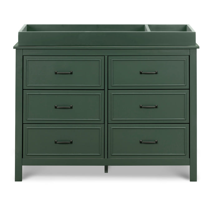 M12826FRGR,DaVinci,Charlie 6-Drawer Double Dresser in Forest Green