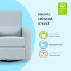 M10887HBLCM,DaVinci,Piper Recliner in Heathered Blue w/ Cream Piping