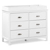 F16906W,Carter's,Nolan 6-Drawer Double Dresser in White