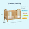 M23901HY,DaVinci,Beau 3-in-1 Convertible Crib in Honey
