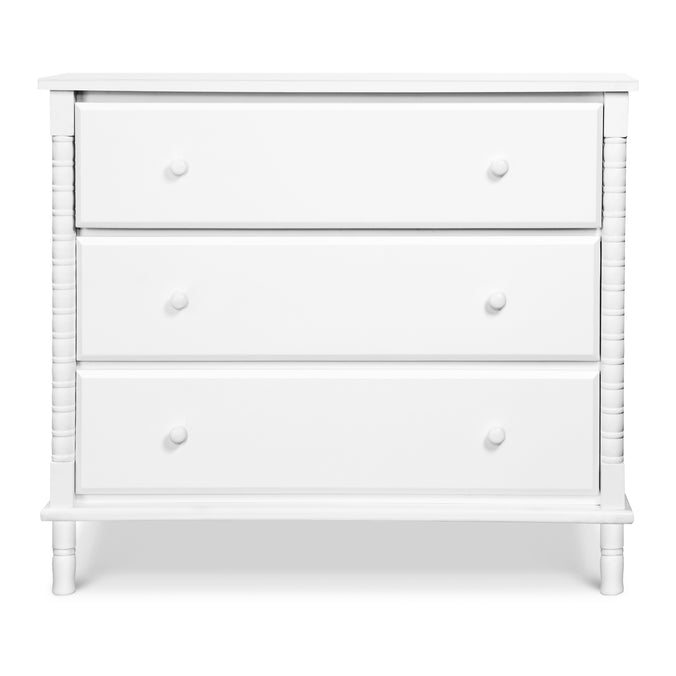 M7323W,DaVinci,Jenny Lind Spindle 3-Drawer Dresser in White