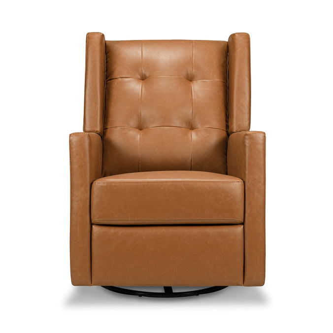 M21287VTL,DaVinci,Maddox recliner and swivel glider in Vegan Tan Leather