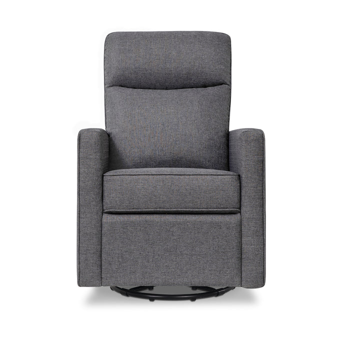 M19787SHG,DaVinci,Gabby Pillowback Swivel Glider in Shadow Grey