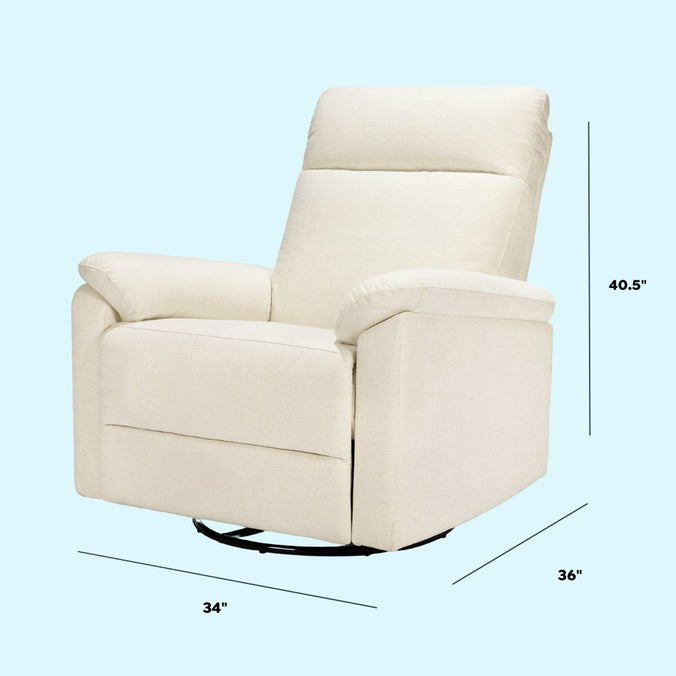 M24387VN,DaVinci,Suzy Swivel Recliner in Vanilla