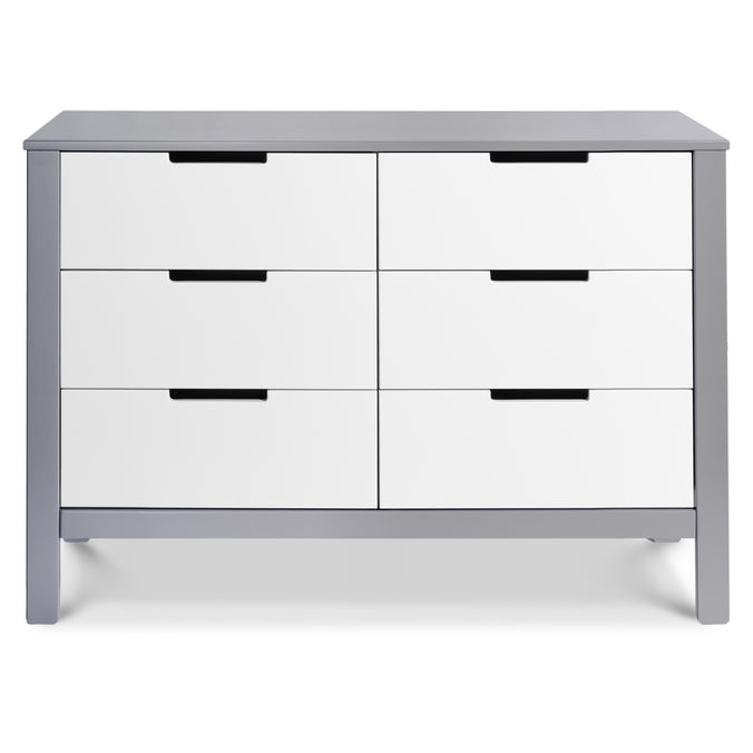 F11926GW,Carter's,Colby 6-Drawer Double Dresser in Grey and White
