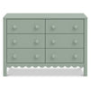 M27826LS,DaVinci,Sammy Scallop 6-Drawer Dresser in Light Sage