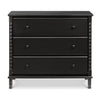 M7323E,DaVinci,Jenny Lind Spindle 3-Drawer Dresser in Ebony Black