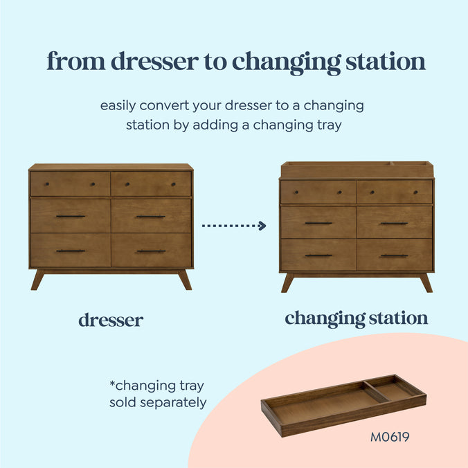 M22526L,DaVinci,Otto 6-Drawer Dresser in Walnut