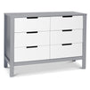 F11926GW,Carter's,Colby 6-Drawer Double Dresser in Grey and White