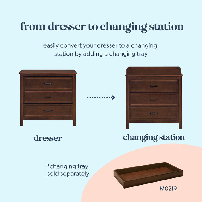 M12823Q,DaVinci,Charlie 3-Drawer Dresser in Espresso