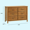 M12826CT,DaVinci,Charlie 6-Drawer Double Dresser in Chestnut