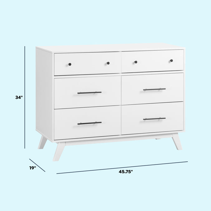 M22526W,DaVinci,Otto 6-Drawer Dresser in White