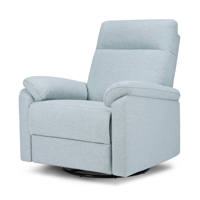 M24387HBL,DaVinci,Suzy Swivel Recliner in Heathered Blue