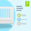 M22501WK,DaVinci,Otto 3-in-1 Convertible Crib in White/Acrylic