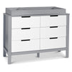 F11926GW,Carter's,Colby 6-Drawer Double Dresser in Grey and White
