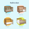 M9301CT,DaVinci,Grove 4-in-1 Convertible Crib In Chestnut Finish
