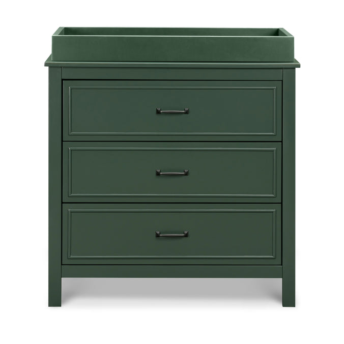 M12823FRGR,DaVinci,Charlie 3-Drawer Dresser in Forest Green