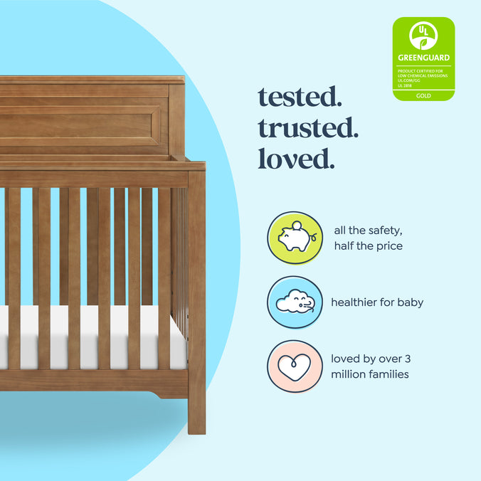 M4301CT,DaVinci,Autumn 4-in-1 Convertible Crib in Chestnut Finish