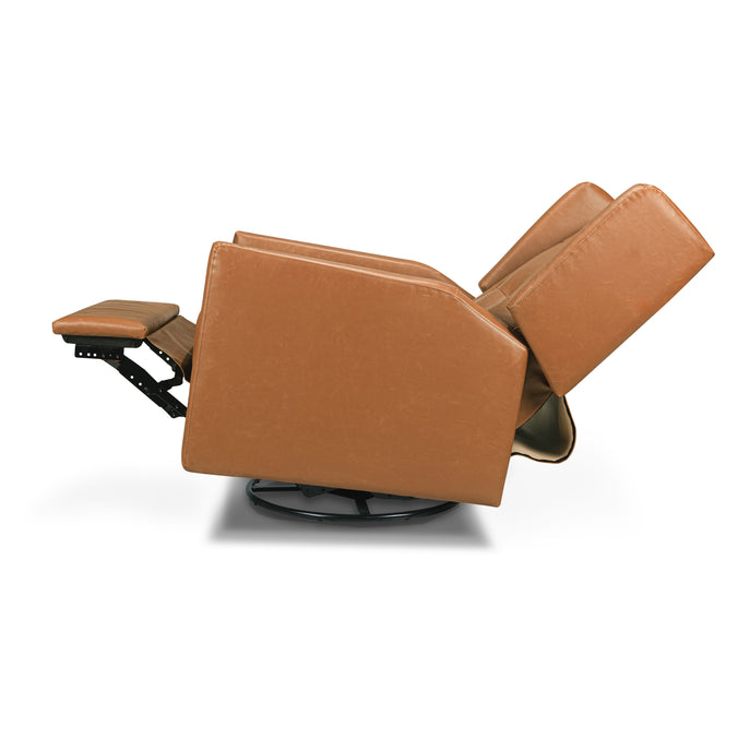 M21287VTL,DaVinci,Maddox recliner and swivel glider in Vegan Tan Leather