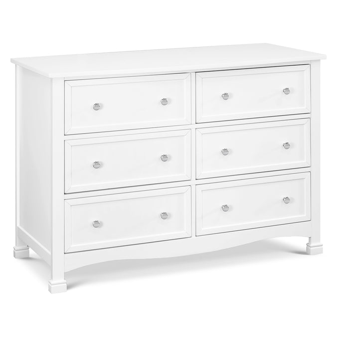 M5529W,DaVinci,Kalani 6-Drawer Double Wide Dresser in White Finish