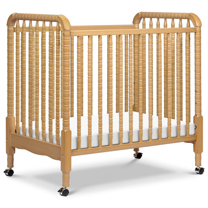 M7398HY,DaVinci,Jenny Lind 3-in-1 Convertible Mini Crib in Honey