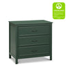 M12823FRGR,DaVinci,Charlie 3-Drawer Dresser in Forest Green