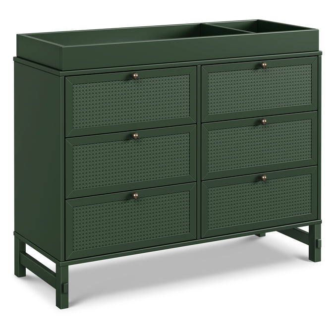 M24926FRGR,DaVinci,Margot 6-Drawer Dresser in Forest Green