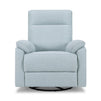 M24387HBL,DaVinci,Suzy Swivel Recliner in Heathered Blue