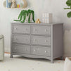 M5529G,DaVinci,Kalani 6-Drawer Double Wide Dresser in Grey Finish