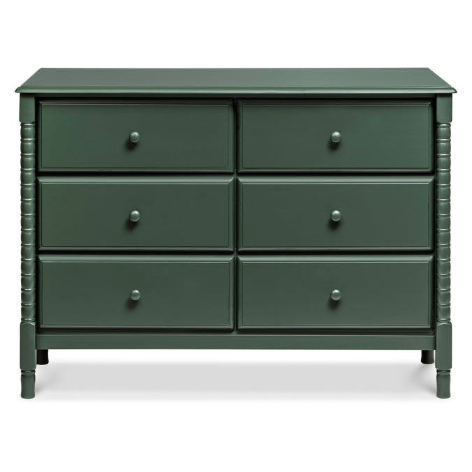 M7326FRGR,DaVinci,Jenny Lind Spindle 6-Drawer Dresser in Forest Green