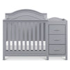 M12881G,DaVinci,Charlie 4-in-1 Convertible Mini Crib & Changer in Grey