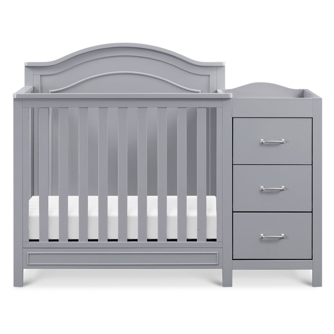 M12881G,DaVinci,Charlie 4-in-1 Convertible Mini Crib & Changer in Grey