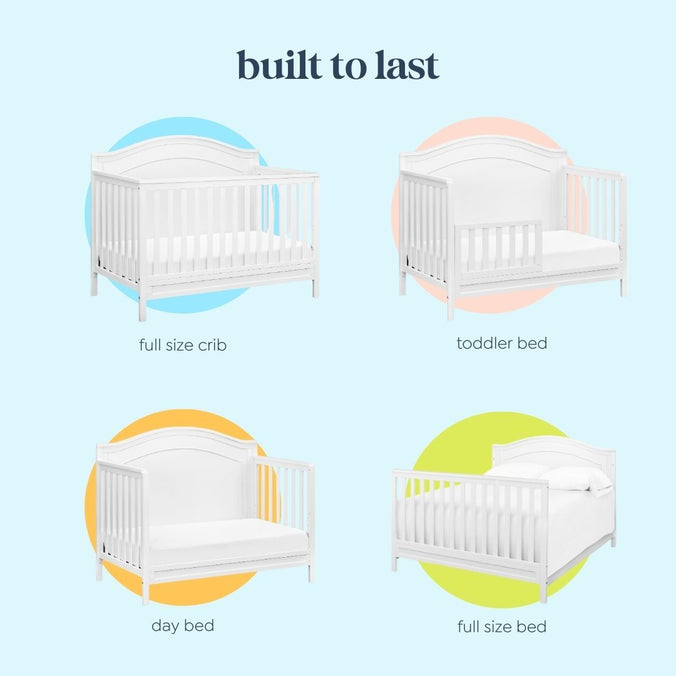 M12801W,DaVinci,Charlie 4-in-1 Convertible Crib in White