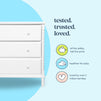M7323W,DaVinci,Jenny Lind Spindle 3-Drawer Dresser in White