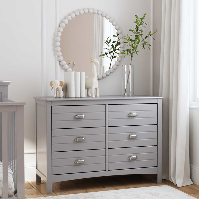 F16906G,Carter's,Nolan 6-Drawer Double Dresser in Grey