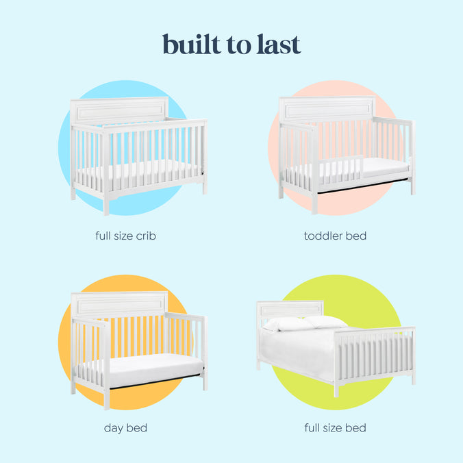 M4301W,DaVinci,Autumn 4-in-1 Convertible Crib in White Finish