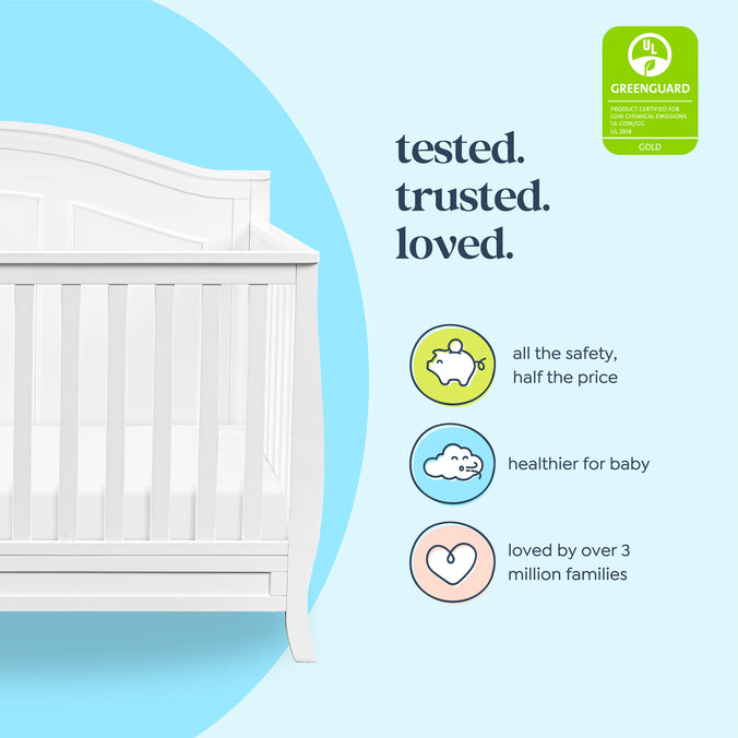 M20101W,DaVinci,Emmett 4-in-1 Convertible Crib in White