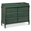 M7326FRGR,DaVinci,Jenny Lind Spindle 6-Drawer Dresser in Forest Green